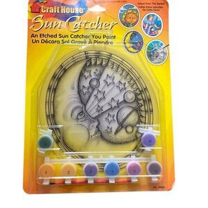 Vintage whimsigoth craft house suncatcher kit crescent moon celestial y2k rare